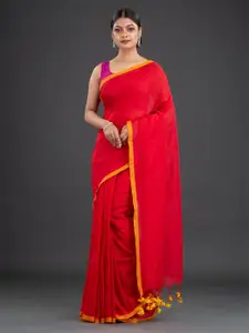 Arhi Red & Yellow Pure Cotton Saree