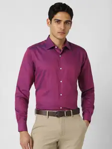 Van Heusen Men Lavender Slim Fit Solid Formal Shirt