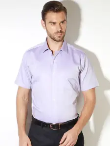 Van Heusen Men Lavender Slim Fit Solid Formal Shirt