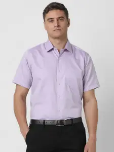 Van Heusen Men Lavender Slim Fit Solid Formal Shirt
