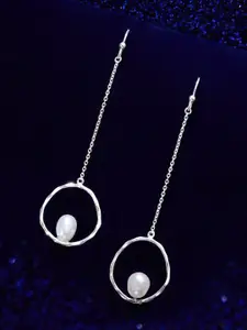 Rubans Silver Rubans 925 Sterling Silver Freshwater Cultured Pearls Drop Earrings