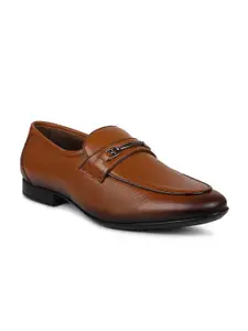 PRIVO by Inc.5 Men Tan Solid Formal Slip On Shoes