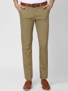 Peter England Casuals Men Khaki Slim Fit Trousers