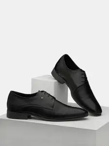 Blackberrys Men Black Solid Leather Formal Derbys
