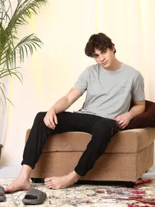 Pepe Jeans Men Black Solid Athleisure Joggers