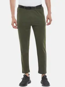 Ajile by Pantaloons Men Olive-Green Solid Slim-Fit Track Pant