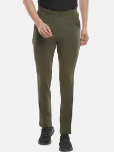 Ajile by Pantaloons Men Green Solid Slim Fit Cotton Track Pants