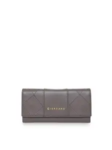GIORDANO Women Grey PU Three Fold Wallet