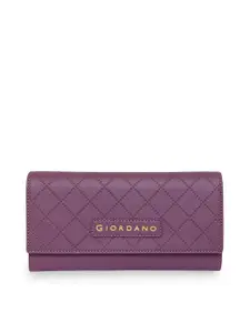 GIORDANO Women Purple PU Two Fold Wallet