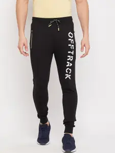 Duke Men Black Solid Slim-Fit Joggers