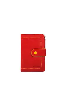 CALFNERO Women Red Leather Two Fold Wallet