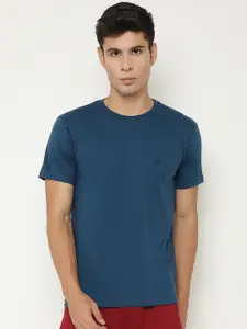 CHKOKKO Men Blue T-shirt