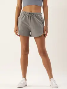 FOREVER 21 Women Grey Solid Shorts