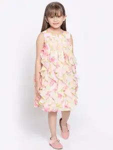 Nauti Nati Multicoloured Floral Georgette A-Line Dress