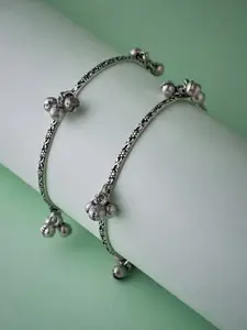 ATIBELLE Set Of 2 Oxidised Silver-Plated Bangles