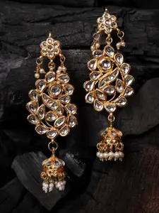 Shoshaa Gold-Toned Classic Jhumkas Earrings