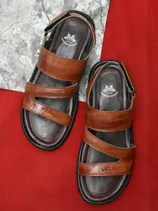 ALBERTO MORENO ALBERTO MORENO Men Tan Brown Comfort Sandals
