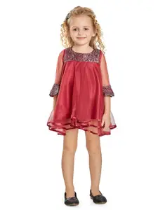 Peppermint Red Net Dress