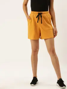 ARISE Women Mustard Yellow Solid Regular Shorts