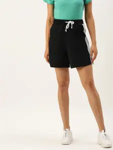 ARISE Women Black Solid Regular Shorts