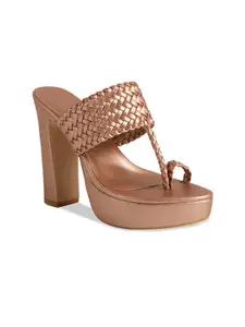 ERIDANI Rose Gold Platform Sandals
