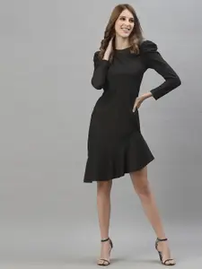 Selvia Black A-Line Dress