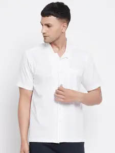 even Men White Slim Fit Casual Shirt