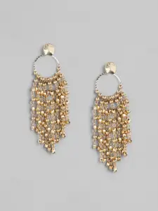 DEEBACO Gold-Toned Contemporary Drop Earrings