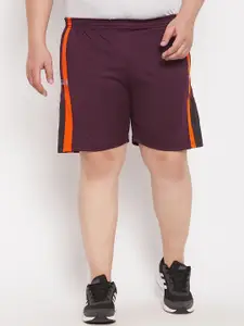 bigbanana Men Plus Size Maroon Sports Shorts
