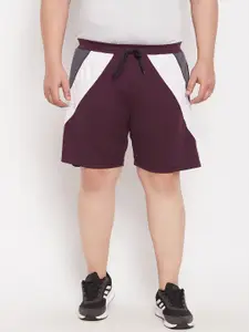 bigbanana Men Plus Size Maroon Sports Shorts