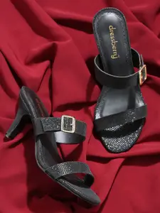 Bruno Manetti Black PU Wedge with Buckles