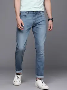 WROGN Men Blue Heavy Fade Stretchable Slim Fit Casual Jeans