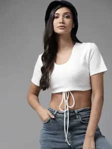 Roadster White Crop Top