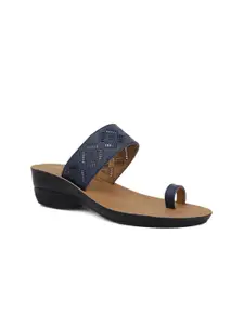 Bata Blue Wedge Sandals
