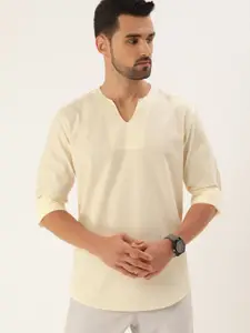 Bene Kleed Men Cream-Coloured Slim Fit Casual Shirt