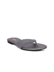 Bata Women Grey Open Toe Flats