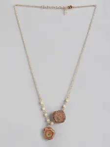 DEEBACO Gold-Plated Beads & Charms Necklace