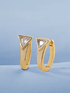 MINUTIAE Gold-Toned Geometric Studs Earrings