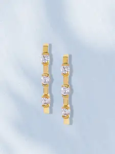 MINUTIAE Gold-Toned Geometric Studs Earrings