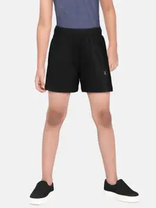 HRX by Hrithik Roshan Boys Black Solid Lifestyle Cotton Shorts