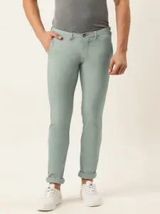 Peter England Men Blue Skinny Fit Trousers