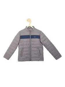 Allen Solly Junior Boys Grey Colourblocked Puffer Jacket