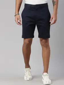 Breakbounce Men Navy Blue Printed Slim Fit Shorts