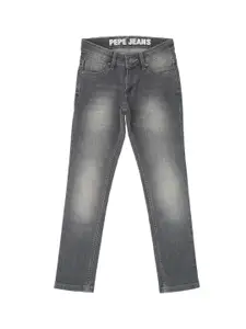 Pepe Jeans Boys Slim Fit Low Distress Heavy Fade Jeans