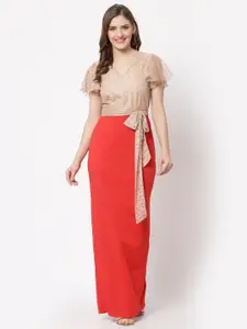 Just Wow Red Lace Maxi Dress