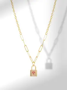 MINUTIAE Gold-Toned & Red Brass Gold-Plated Handcrafted Necklace