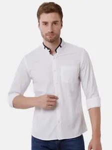 CAVALLO by Linen Club Men White Casual Shirt