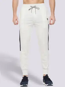 Mark Leute Men Off White Solid Joggers