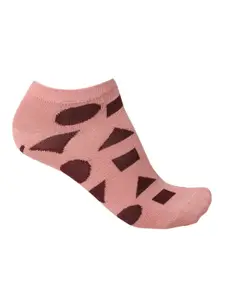 FOREVER 21 Men Pink Patterned Cotton Socks