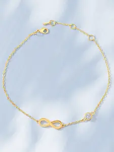 MINUTIAE Gold-Plated Infinity Charm Anklet